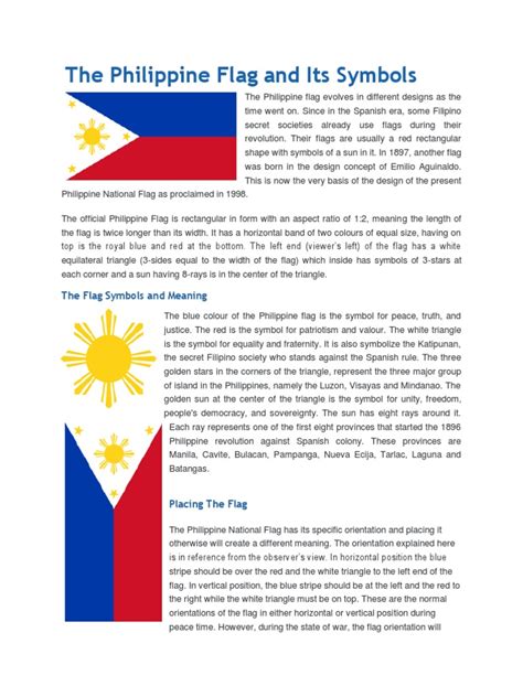 Philippine Flag Symbols And The Meaning Of Each .